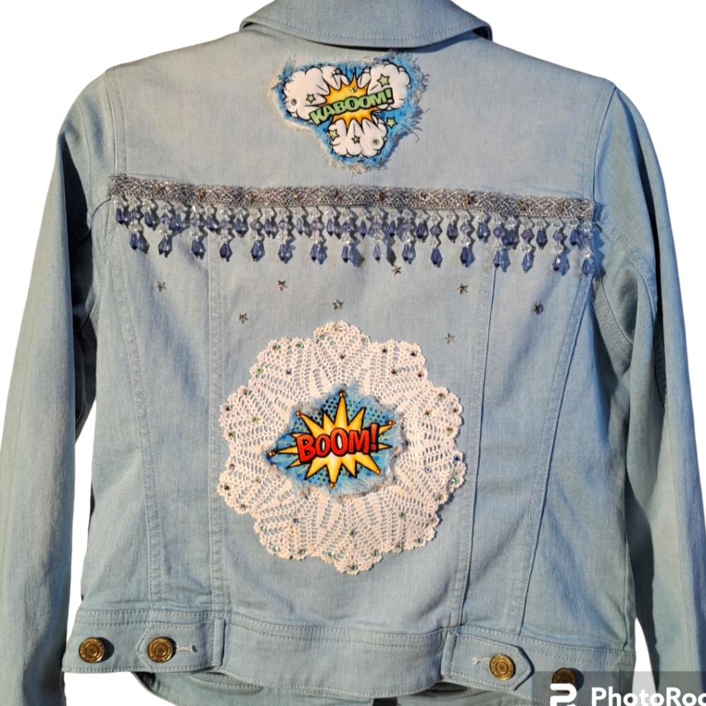Embellished denim jacket